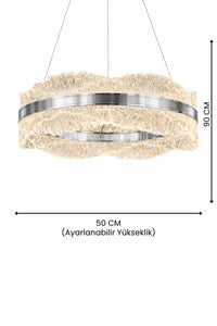 Okyanus Chrome 1-Light Remote-Controlled Chandelier — view 5