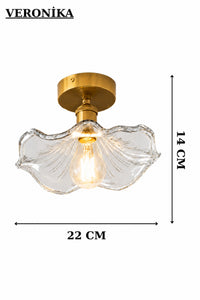 Alya Clear Glass Classic 1-Light Ceiling Light — view 5