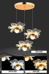 Magnolya Gold 3-Light Pendant Chandelier