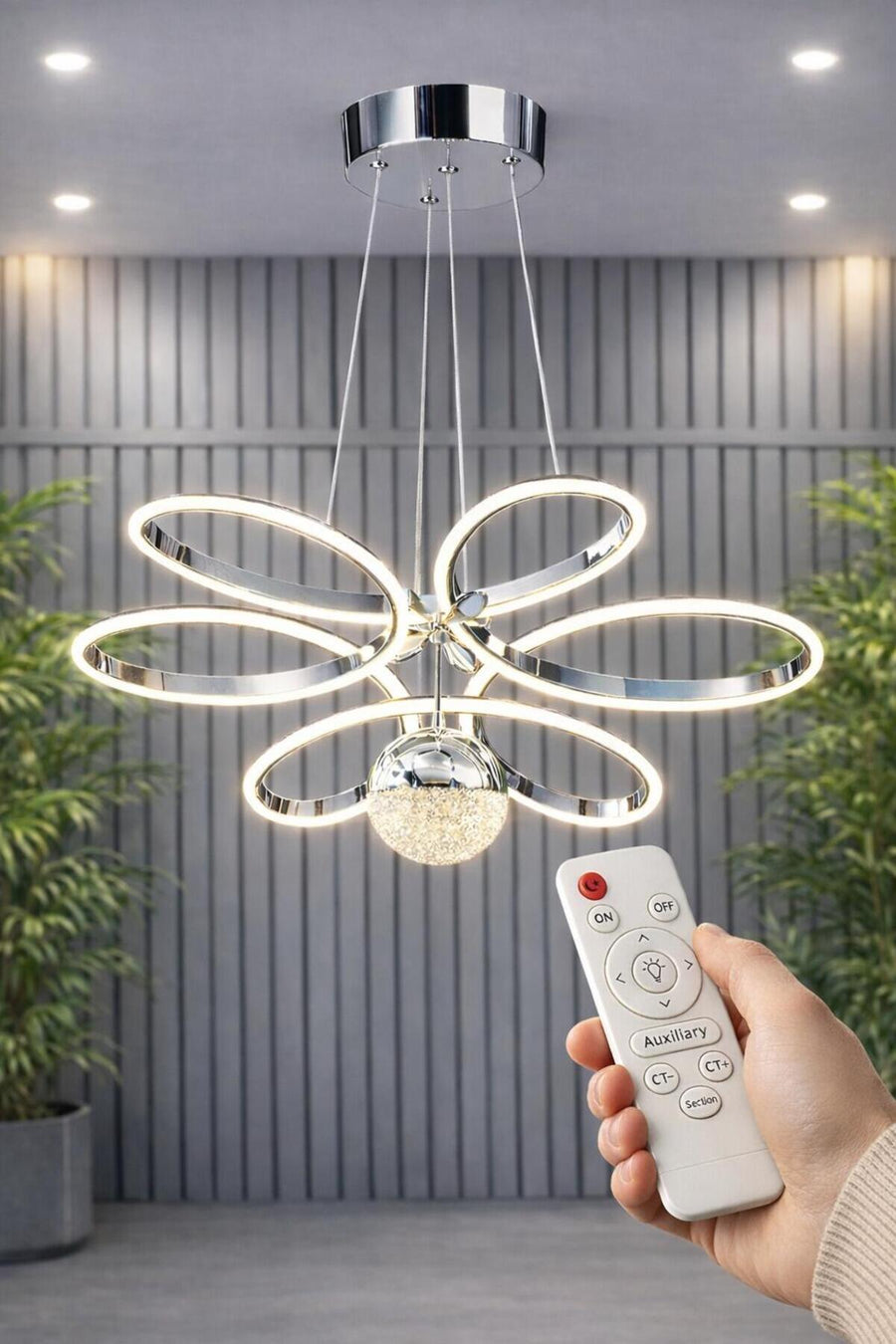 Papatya Chrome Pendant Light