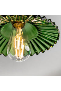 Torino Green Glass Classic 1-Light Pendant Light — view 3