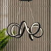 Spiral Black 1-Light Pendant Light