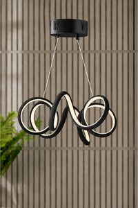 Spiral Black Pendant Light