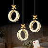 Athena Gold 3-Light Remote-Controlled Chandelier