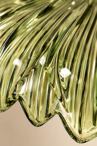 Roma Green Glass Classic 1-Light Pendant Light — view 2
