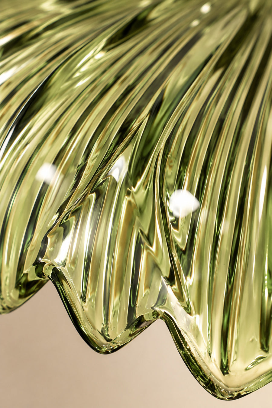 Roma Green Glass Classic 1-Light Pendant Light — alternate view