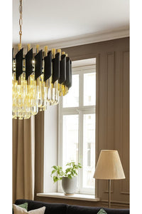 Kuvars Gold Crystal 5-Light Chandelier — view 2