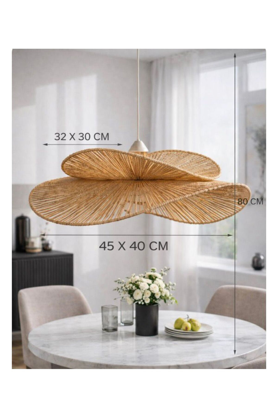 Hasır Brown Woven Rustic 1-Light Pendant Light — alternate view