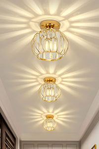 Bella Luce Gold Crystal Ceiling Light