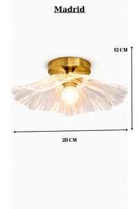 Madrid Clear Glass Classic 1-Light Ceiling Light — view 3