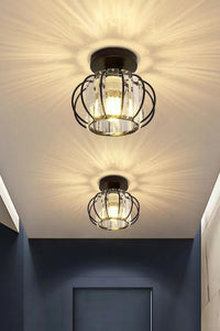 Bella Luce Black Crystal 1-Light Ceiling Light — view 7