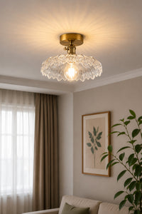 Roma Clear Glass Classic 1-Light Ceiling Light