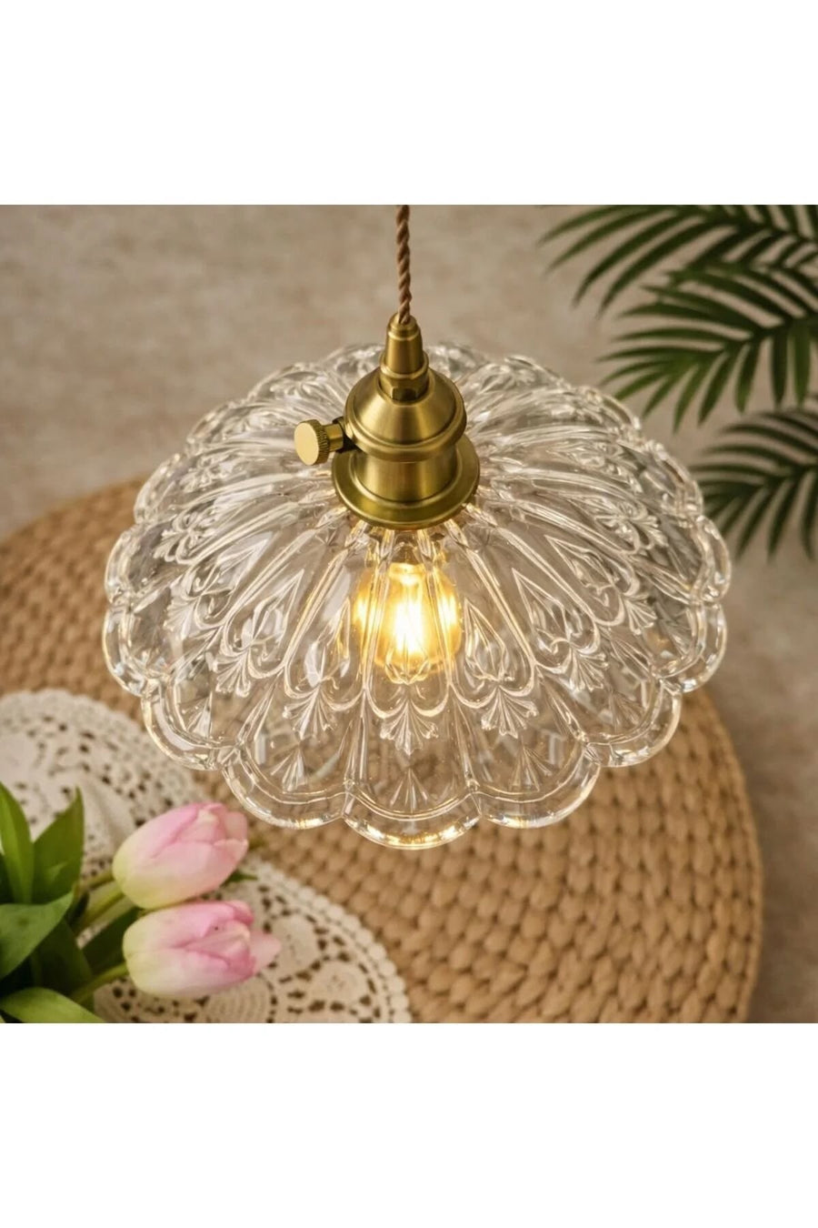 Italiano Clear Glass Classic 1-Light Pendant Light — alternate view
