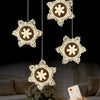 Kar Tanesi Gold 4-Light Remote-Controlled Chandelier