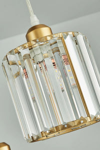 Radiosa Gold Crystal 3-Light Pendant Chandelier — view 3