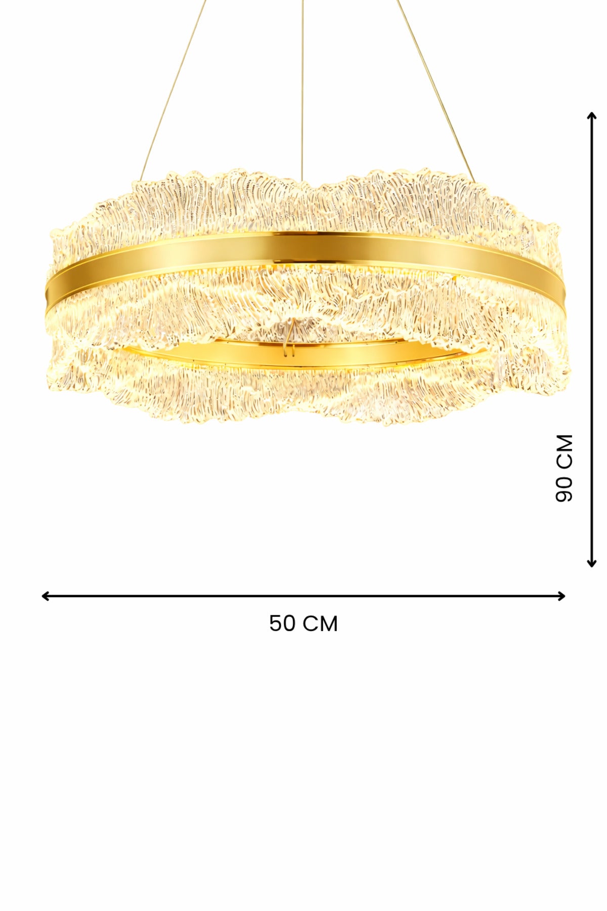 Okyanus Gold 1-Light Remote-Controlled Chandelier — view 4