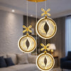 Dark Gold 3-Light Pendant Chandelier
