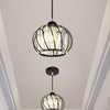 Quattro Black Crystal 1-Light Pendant Light