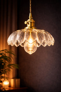 Petra Clear Glass Classic 1-Light Pendant Light — view 3
