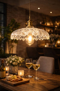 Roma Clear Glass Classic 1-Light Pendant Light — view 4