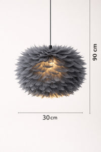 Flora Grey Fabric 1-Light Pendant Light — view 3