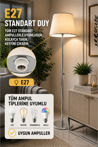 Lucca Chrome Bohemian 145 cm Floor Lamp — view 2