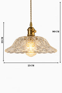 Italiano Clear Glass Classic 1-Light Pendant Light — view 2