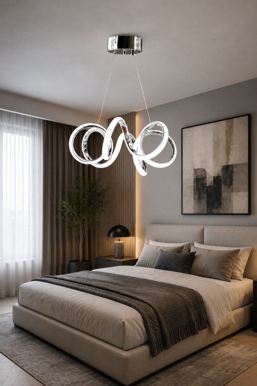 Dako Chrome 1-Light Pendant Light — alternate view