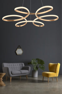 İKON Gold 1-Light Chandelier — view 3