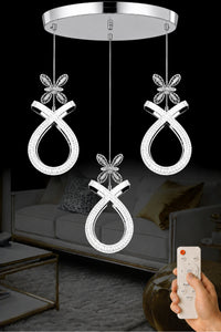 Karuna Chrome 3-Light Remote-Controlled Chandelier