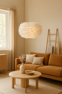 Flora White Fabric 1-Light Pendant Light — view 5