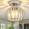 Bella Luce Chrome Crystal Ceiling Light
